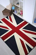 Овальный ковер Британский флаг темно-синий