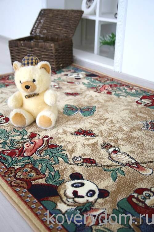 Детский ковер Джунгли бежевый